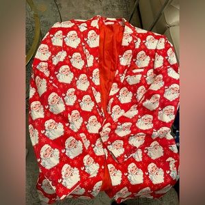 NWT Suslo Couture Slim Fit Blazer- Red Santa